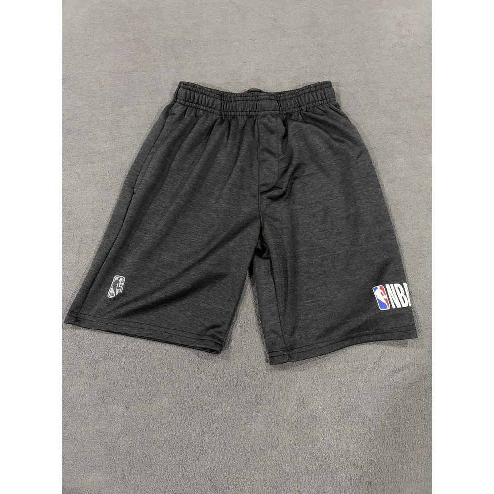NBA Basketball Shorts Boys (14-16) Heather Gray Logo Pockets Drawstring Running